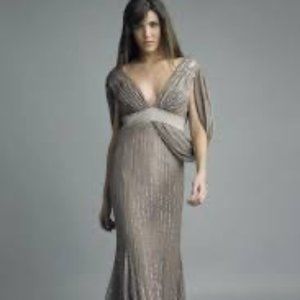 Basix Black Label 100% Silk Sequin Gown NWT